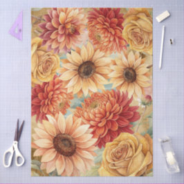 水彩秋山花オンパーチメント 薄葉紙