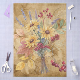 水彩秋山花オンパーチメント 薄葉紙