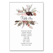 水彩秋山花座席表 テーブルナンバー (裏面)