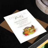 水彩秋感謝祭コルヌコピア 招待状