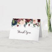 水彩秋折り結婚曲げサンキューカード サンキューカード (正面)