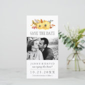 水彩秋日付の写真カードを保存 セーブザデート (スタンド正面)