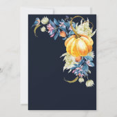 水彩秋日南瓜婚礼邀请函 招待状 (裏面)