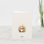 水彩秋日南瓜秋季感谢卡 サンキューカード (裏面)