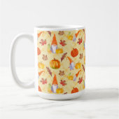 水彩秋格言、カボチャおよび葉 コーヒーマグカップ (左)