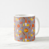 水彩秋格言、カボチャおよび葉 コーヒーマグカップ (正面右)