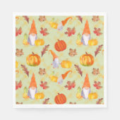 水彩秋格言、カボチャおよび葉 スタンダードランチョンナプキン (正面)