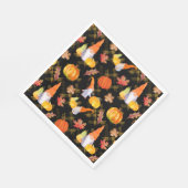 水彩秋格言、カボチャおよび葉 スタンダードランチョンナプキン (角)