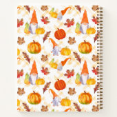 水彩秋格言、カボチャおよび葉 ノートブック (裏面)