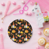 水彩秋格言、カボチャおよび葉 ペーパープレート (パーティー)