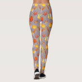 水彩秋格言、カボチャと葉レギンズ レギンス (裏面)