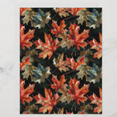 水彩秋模様切り抜き紙 (正面/裏面)