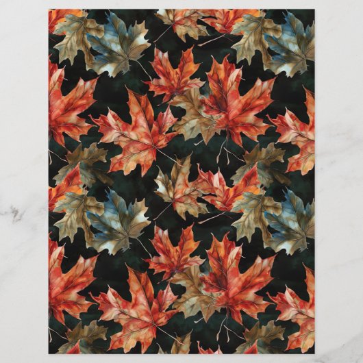 水彩秋模様切り抜き紙 (正面)