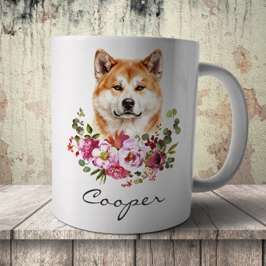 水彩秋田犬 コーヒーマグカップ