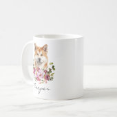 水彩秋田犬 コーヒーマグカップ (正面左)