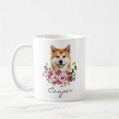 水彩秋田犬 コーヒーマグカップ (左)