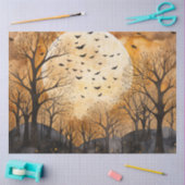 水彩秋秋こうもりデクページ 薄葉紙 (クラフト)