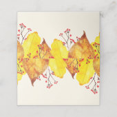 水彩秋秋の感謝祭の紅葉 プレイスカード (外部開封)