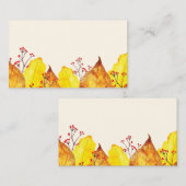 水彩秋秋の感謝祭の紅葉 プレイスカード (正面/裏面)
