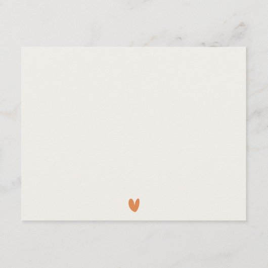 水彩秋秋の風景結婚の詳細 エンクロージャーカード (裏面)