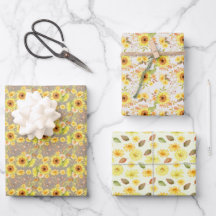 水彩秋秋ひまわり花柄