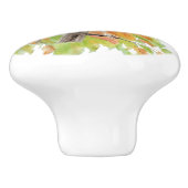 水彩秋秋オレンジグリーン《鳥》アメリカゴガラバード セラミックノブ (側面)