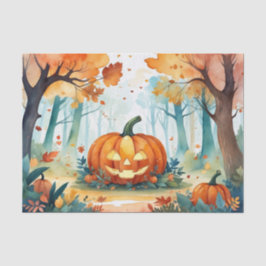 水彩秋秋カボチャ離れンスフォレスト 薄葉紙