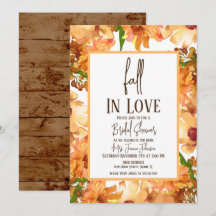 水彩秋秋ラブグリーンリーブライダルシャワー