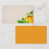 水彩秋秋感謝祭かぼちゃ プレイスカード (正面/裏面)