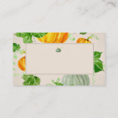 水彩秋秋感謝祭かぼちゃ プレイスカード (裏面)