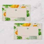 水彩秋秋感謝祭かぼちゃ プレイスカード (正面/裏面)