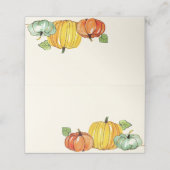 水彩秋秋感謝祭かぼちゃ プレイスカード (外部開封)
