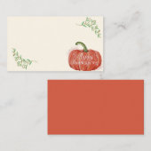 水彩秋秋感謝祭かぼちゃ プレイスカード (正面/裏面)
