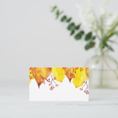 水彩秋秋感謝祭の葉 プレイスカード (スタンド正面)