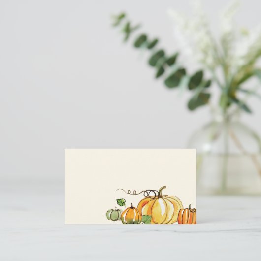 水彩秋秋感謝祭テーマ プレイスカード (スタンド正面)