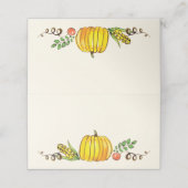 水彩秋秋感謝祭テーマ プレイスカード (外部開封)