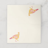 水彩秋秋感謝祭トルコ プレイスカード (外部開封)