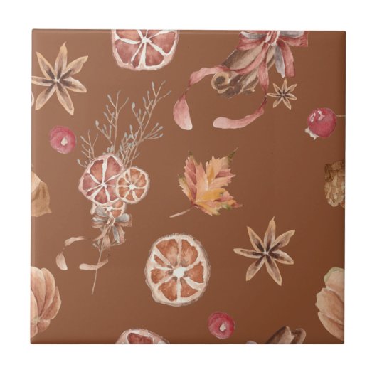 水彩秋秋感謝祭 タイル (正面)