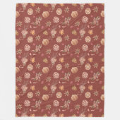 水彩秋秋感謝祭 フリースブランケット (正面)