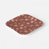 水彩秋秋感謝祭 ペーパープレート (傾斜あり)