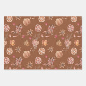 水彩秋秋感謝祭 ラッピングペーパーシート (正面)