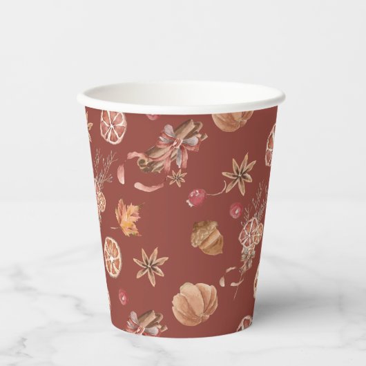 水彩秋秋感謝祭 紙コップ (正面)