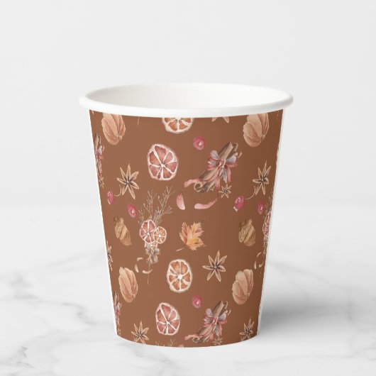 水彩秋秋感謝祭 紙コップ (正面)