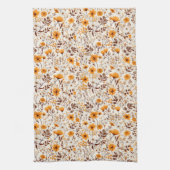 水彩秋秋花離れ類 キッチンタオル (縦)