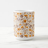 水彩秋秋花離れ類 コーヒーマグカップ (中央)