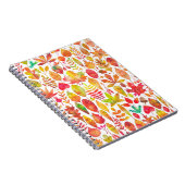 水彩秋紅葉継ぎ目 ノートブック (右側)