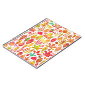 水彩秋紅葉継ぎ目 ノートブック (左側)