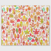 水彩秋紅葉継ぎ目 ラッピングペーパー (フラット)