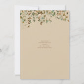 水彩秋緑ブライダルシャワー 招待状 (裏面)