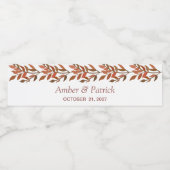 水彩秋色ウェディング ペットボトルラベル (シングルラベル)